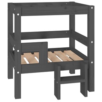 Hondenmand 55,5x53,5x60 cm massief grenenhout grijs 2