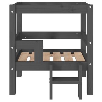 Hondenmand 55,5x53,5x60 cm massief grenenhout grijs 5