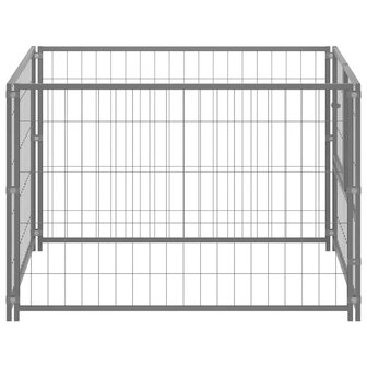 Hondenkennel 100x100x70 cm staal zilverkleurig 3