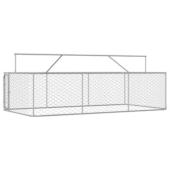 Hondenkennel voor buiten met dak 400x200x150 cm 4