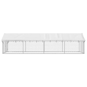 Hondenkennel voor buiten met dak 600x200x150 cm 6