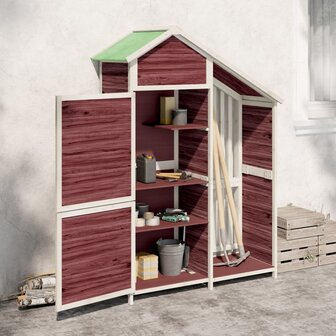 Tuinschuur 120x53,5x170 cm massief grenenhout mokkakleurig 1