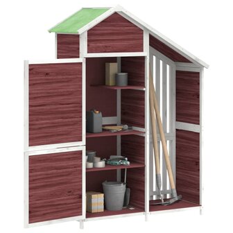 Tuinschuur 120x53,5x170 cm massief grenenhout mokkakleurig 3