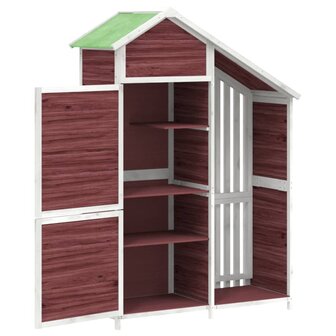 Tuinschuur 120x53,5x170 cm massief grenenhout mokkakleurig 5