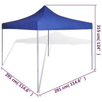 Vouwtent 3x3 m blauw 9