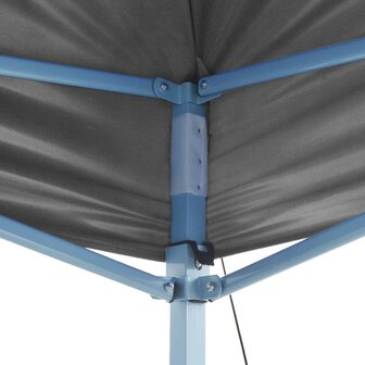 Partytent met 2 zijwanden inklapbaar 2x2 m staal antraciet 3