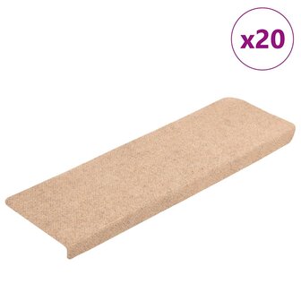 Trapmatten zelfklevend 20 st 65x21x4 cm cr&egrave;mekleurig 1