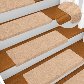 Trapmatten zelfklevend 20 st 65x21x4 cm cr&egrave;mekleurig 5