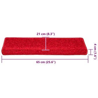 Trapmatten 30 st 65x21x4 cm rood 8