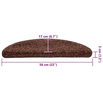 Trapmatten 56x17x3 cm 20 st bruin 8