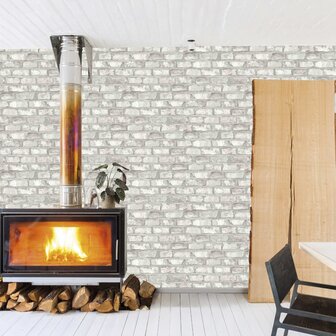 DUTCH WALLCOVERINGS Behang bakstenen wit EW3104  2