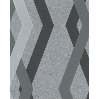 Noordwand Behang Topchic Graphic Lines Diamonds grijs en zwart 2