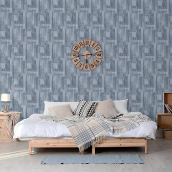 DUTCH WALLCOVERINGS Behang Wood grijs 1