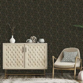 DUTCH WANDBEKLEDING Behang Cobra Zwart 2