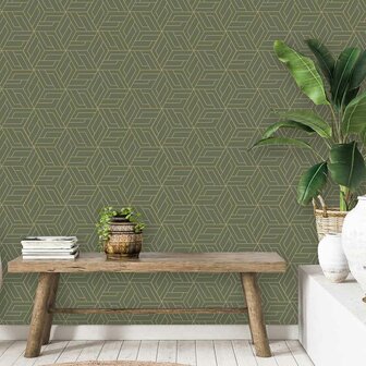 DUTCH WALLCOVERINGS Behang Cobra Groen 2