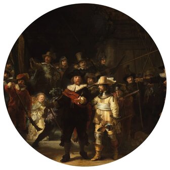 WallArt Behangcirkel The Night Watch 190 cm 2