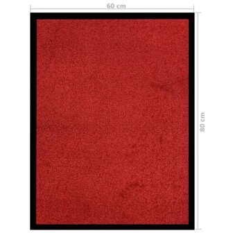 Deurmat 60x80 cm rood 6