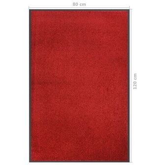Deurmat 80x120 cm rood 6