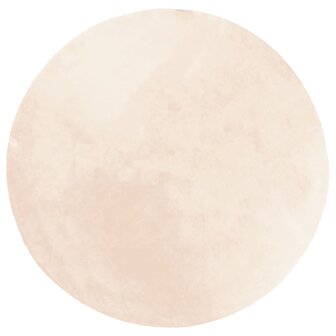 Vloerkleed HUARTE laagpolig zacht wasbaar &Oslash; 80 cm beige 2