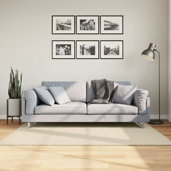 Vloerkleed HUARTE laagpolig zacht wasbaar 120x170 cm cr&egrave;me 1