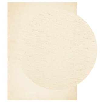 Vloerkleed HUARTE laagpolig zacht wasbaar 120x170 cm cr&egrave;me 3