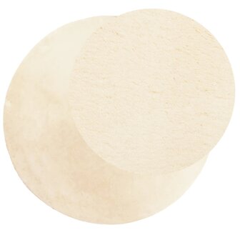 Vloerkleed HUARTE laagpolig zacht wasbaar &Oslash; 80 cm cr&egrave;me 3