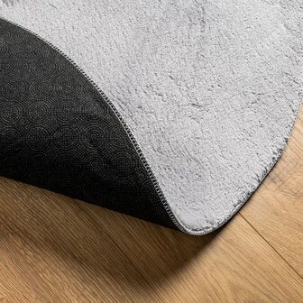 Vloerkleed HUARTE laagpolig zacht wasbaar &Oslash; 80 cm grijs 5