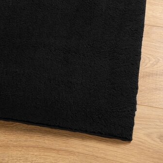 Vloerkleed HUARTE laagpolig zacht wasbaar 60x110 cm zwart 4