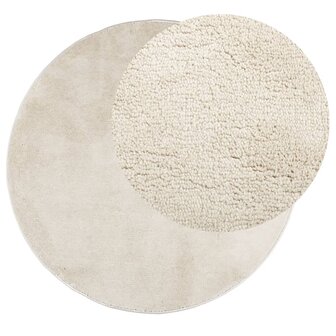 Vloerkleed OVIEDO laagpolig &Oslash; 120 cm beige 3
