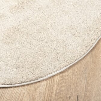 Vloerkleed OVIEDO laagpolig &Oslash; 120 cm beige 4