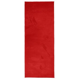 Vloerkleed OVIEDO laagpolig 80x200 cm rood 2