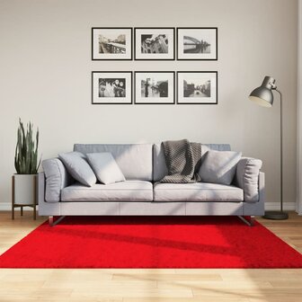Vloerkleed OVIEDO laagpolig 160x160 cm rood 1