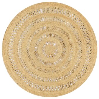 Vloerkleed handgemaakt 150 cm gevlochten jute 1