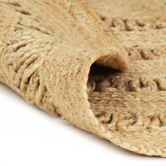 Vloerkleed handgemaakt 150 cm gevlochten jute 2