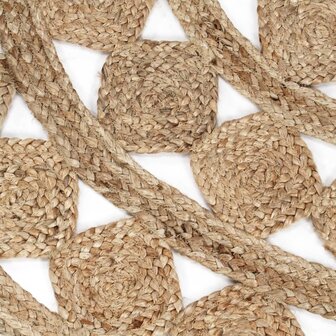Vloerkleed handgemaakt 120 cm gevlochten jute 5