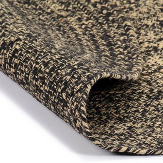 Vloerkleed handgemaakt 240 cm jute zwart en bruin 2