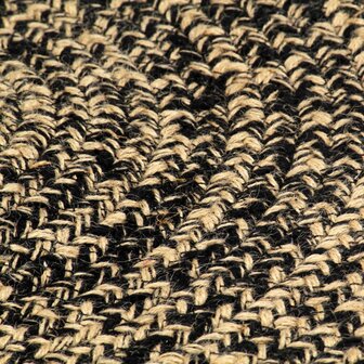 Vloerkleed handgemaakt 240 cm jute zwart en bruin 4