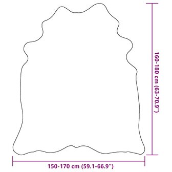 Vloerkleed 150x170 cm echte runderhuid zwart 9