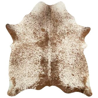 Vloerkleed 180x220 cm echte koeienhuid bruin en wit 8