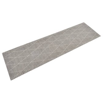 Keukenmat wasbaar geruit 45x150 cm fluweel 1