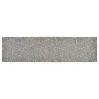 Keukenmat wasbaar geruit 45x150 cm fluweel 2