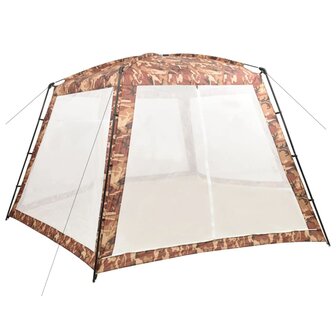 Zwembadtent 660x580x250 cm stof camouflage 1