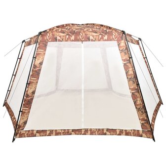 Zwembadtent 660x580x250 cm stof camouflage 2