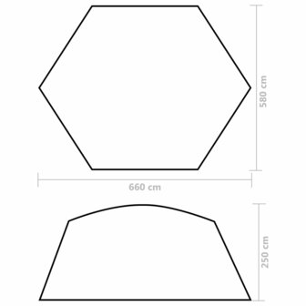 Zwembadtent 660x580x250 cm stof camouflage 8