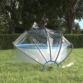 Zwembadoverkapping rond 376x188 cm PVC 1