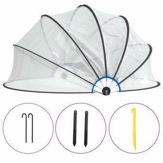 Zwembadoverkapping rond 376x188 cm PVC 2