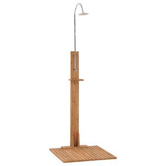 Buitendouche 75x75x210 cm massief teakhout 3