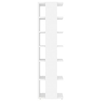 Schoenenkast 27,5x27x102 cm bewerkt hout wit 5