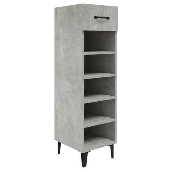 Schoenenkast 30x35x105 cm bewerkt hout betongrijs 2