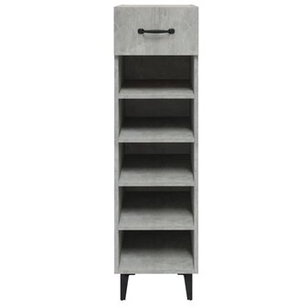 Schoenenkast 30x35x105 cm bewerkt hout betongrijs 4